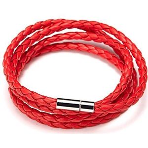 Rinhoo Populaire 5 Ronden Lederen Armband Sieraden Voor Mannen Charm Vintage Zwart Punk Armband & Bangle