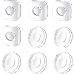 Nano Gel Pad,Nano Spoorloze Magie Stickers, kleverige Gel Pad Dubbelzijdig Naadloze Traceless Wasbare Herbruikbare (9 Pack)