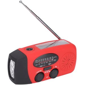 Multifunctionele Solar Hand Crank Radio Ontvanger Mini Draagbare Am/Fm/Wb Weer Radio Met Zaklamp Noodstroomvoorziening/Bank