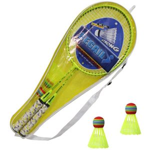 2Pcs Kinderen Training Badminton Shuttle Racket Tieners Voor Outdoor Training In School Training Instelling Met 2 Ballen