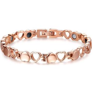 Afslanken Magnetische Armbanden Voor Vrouwen Hart Ketting Vrouwen Armband Germanium Gezondheid Energie Roestvrij Stalen Armband Vrouwen Voordelen