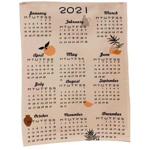 U Mooie Vandaag Stof Gedrukt Muur Kalender Achtergrond Doek Wall Opknoping Decoratieve Kalender