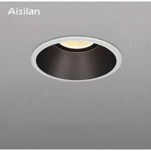 Aisilan Led Inbouwspot Smalle Grens Lamp Thuis Spotlight 7.5 Open Gat Downlight Minimalistische Woonkamer Cri 93