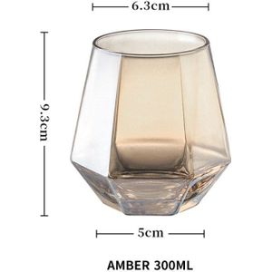 Geometrie Whiskey Glas Diamant Kristal Glas Cup Goud Velg Fles Transparante Koffie Melk Thee Mok Thuis Bar Drinkware Glazen Beker