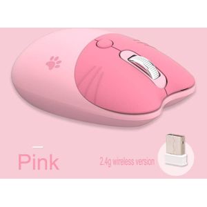 Dual-Mode Muis 2.4G Draadloze Muis Bluetooth Muis Leuke Cartoon Muizen Ergonomische 3D Kantoor Muis Voor Kid Meisje Pc Tablet