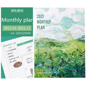 Agenda 2022 Monlthy Plan A4 Notebook Kawaii Journal Planner Notepad Voor Meisje Jongen School Briefpapier Leveringen Art Schedulbook