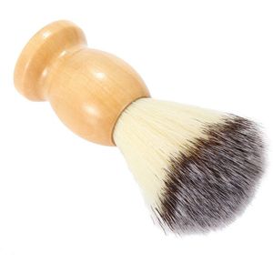 Draagbare Scheerkwast Professionele Mannen Baard Scheren Tool Met Houten Handvat Mannen Gezicht Reiniging Scheren Masker Cosmetica Tool