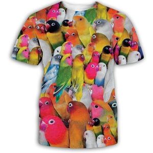 PLstar Cosmos Mannen 3D t-shirt Dier Papegaai 3D Bedrukte T shirts Unisex zomer Streetwear Casual t-shirt