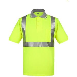 Hivizi Shirt Werken Veiligheid Kleding Werkkleding Droog Snelle Shirt Korte Mouw Reflecterende Veiligheid Shirt Logo Afdrukken