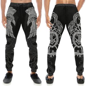 Vikings Munin Raven Tattoo 3D Gedrukt Mannen Broek Harajuku Mode Broek Herfst Casual Joggers Broek CK-002