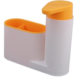 Draagbare Thuis Badkamer Plastic Shampoo Zeepdispenser Praktische Vloeistof Met Spons Houder Keuken Badkamer Abs Hand