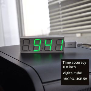 0.8 inch digitale klok ds3231sn ic Hoge precisie timing Tijd nauwkeurigheid MICRI-USB 5 V voeding DIY module LED Tweede display