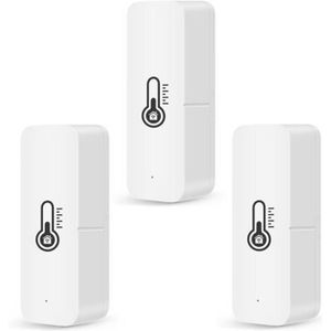 Wifi Tuya Smart Temperatuur En Vochtigheid Sensor Met Zoemer Alarm Thuis Indoor Thermometer Voice Control Voor Alexa Google Thuis