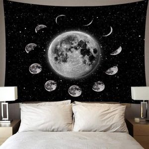 Tapijt Muur Opknoping Polyester Leeuw Maan Patroon Deken Tapijt Home Decor Starry Print Tapestr