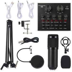 Kinglucky BM800 Condensator Microfoon Geluidskaart Set V8 Engels Versie Live Apparatuur Usb Anker K Lied Mobiele Computer