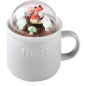 Bos Dier Micro Landschap Cup Met Deksel Pot Cups Creatieve Melk Koffie Thee Mok Kantoor Keramische Sap Citroen Mokken
