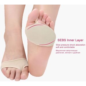 Siliconen Gel Voorvoet Pad voor Hoge Hakken Kussen Tenen Separator Half Yard Pads Pijnbestrijding Sok Onzichtbare Anti-slip voet Inserts