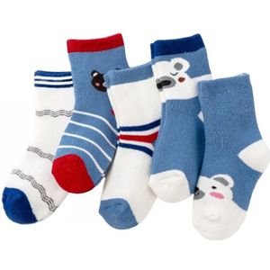 5 Paren/set Winter Plus Katoen Thicken Kids Sokken Thermische Warme Sok Kinderen Peuter Baby Meisjes Jongens Floor Sokken