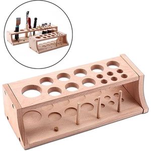 Diy Leather Craft Hout Tool Rack Houten Stempel Ponsen Stand Houder Organiseren Doos