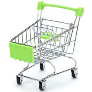 Mini Supermarkt Hand Trolley Shopping Utility Winkelwagen Opslag Mand Pretend Kids M0XD