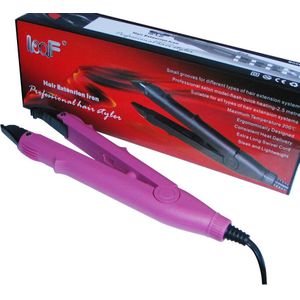 ROZE kleur VLAKKE PLAAT Fusion Hair Extension Keratine Bonding Tool Heat Iron JR-610 +