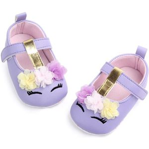 0-18M Peuter Baby Meisje Bloem Eenhoorn Schoenen Lente Herfst Pu Leather Soft Sole Crib Babyschoenen schoenen