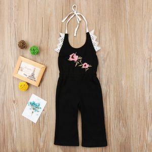 Peuter Baby Kids Meisjes Riem Bloem Romper Jumpsuit Outfit Kleding