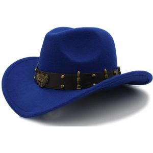 Wome Mannen Wol Chapeu Western Cowboy Gentleman Jazz Sombrero Hombre Cap Elegante Dame Cowgirl Hoeden Maat 56- 58 cm