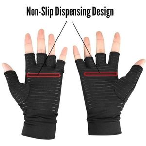 Koper Fiber Druk Handschoenen Mannen Koper Fiber Volledige Vinger Gezamenlijke Handschoenen Koperen Ion Antibacteriële Deodorant Handschoenen Anti Artritis