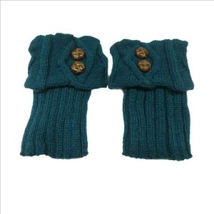 Vrouwen Herfst Winter Casual Dames Beenwarmers Button Crochet Knit Boot Lange Sokken Effen Kleur