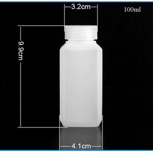 1Pc Lege Plastic Fles Vloeibare Lotion Cosmetische Container Reizen Hervulbare Flessen Achthoekige Witte Vierkante Fles