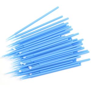100 Stuks Wegwerp Wimper Micro Borstels Cleaning Wattenstaafjes Microbrush Applicator Wands Voor Wimper Extension Verwijderen Gereedschap