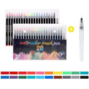 48 kleur Zachte Hoofd Aquarel Borstel Pennen Art Marker Pennen voor Tekening Kleuren Boeken Manga Kalligrafie Schoolbenodigdheden Briefpapier