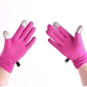 Vrouwen Winter Dikke Volledige Vinger Touch Screen Katoenen Handschoenen Siliconen Palm Pad Antislip Outdoor Sport Casual Eenvoudige en Elegante