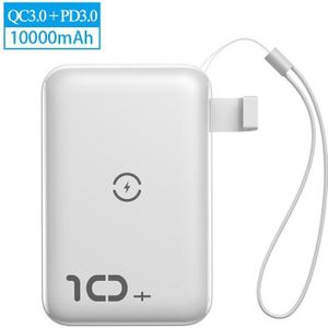 Baseus 10W Wireless Power Bank 10000Mah Quick Charge 3.0 + PD3.0 Powerbank Draadloze Opladen Externe Batterij Oplader Voor xiaomi