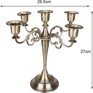 3/5-Arms Metalen Pijler Kandelaars Zilver/Goud/Brons/Zwart Kandelaar Bruiloft Decoratie Stand Mariage Thuis decor Kandelaar