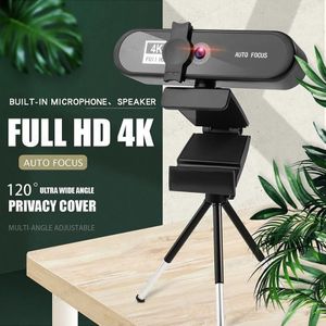 4K Hd Webcam 1080P Computer Camera Met Microfoon Automatische Focus Netwerk 2K Live Web Usb Plug Voor computer Werk Laptop Game Pc