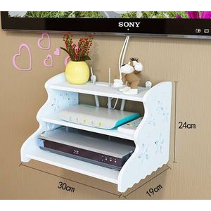 Punch-Gratis Router Wifi Woonkamer Socket Set-Top Box Rack Rack Router Opbergdoos Muur Opknoping Decoratieve partitie Slaapkamer