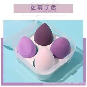 4pcs Makeup Sponge Powder Puff Dry and Wet Combined Beauty Cosmetic Ball Foundation Powder Puff Bevel Cut Make Up Sponge Tools