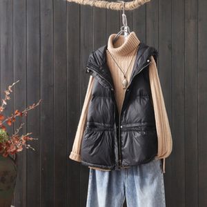 Vrouwen Vest Jas Lente Herfst Mode Hooded Chic Warme Jas Vest Mode Jeugd Elegante Straat Vest Jassen