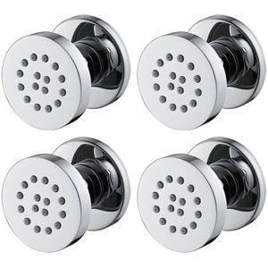 Ronde Douche Body Jet Sparyer Massage Spa Regendouche Side Wall Mount Douchekop Sproeier, Chrome, 4 Stuks
