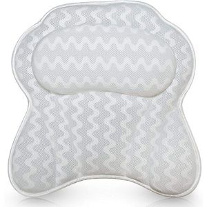 Luxe Bad Kussen Voor Vrouwen & Mannen Ergonomische Bad Kussen Voor Nek, met Gewatteerde Air Mesh Voor Ademend Comfort