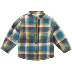 DB16152 Dave Bella Winter Baby Jongens Plaid Gewatteerde Shirts Baby Peuter Tops Kinderen Kleding