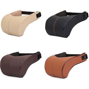 Autostoel Hoofdsteun Kussens Taille Terug Ondersteuning Kussens Set Memory Foam Zwart PU Lederen Neksteun Pad Auto Styling Accessoires