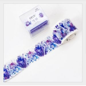 64 Pcs/Roll Paars Sneeuw Kristallen stenen washi tape DIY planner dagboek scrapbooking masking tape escolar