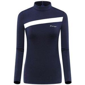 Womens Golf Shirts Warme Fleece Sport Shirt Lange Mouwen Vrouwen O-hals Tennis Kleding Sportwear D0695