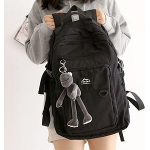 Grote Capaciteit School Laptop Bag Trendy Cool Rugzak Mannen Vrouwen Waterdichte Nylon Mannen Rugzakken Koreaanse Black Back Pack dames