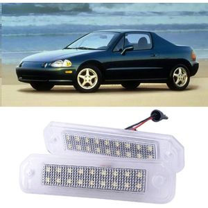 Auto Led Aantal Kentekenplaat Verlichting Lamp Voor Honda Civic Del Sol Kofferbak 1993-1997