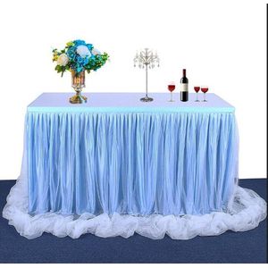 Tafel Rok Tule Voor Bruiloften Feesten Partijen Evenementen Tafel Rok Cover Bruiloft Feestelijke Party Decor Elegante 3 Kleuren