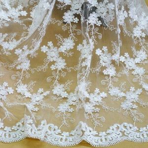 140Cm Ivoor Wedding Dress Bridal Applique Diy Bruids Hoofdtooi Sjaal Sluier Geborduurde Gordijn Kant Stof Patch